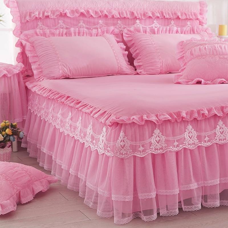 Boudoir Style Princess Ruffled Bed Skirt Bedding Accessories