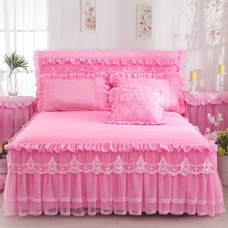 Boudoir Style Princess Ruffled Bed Skirt Bedding Accessories