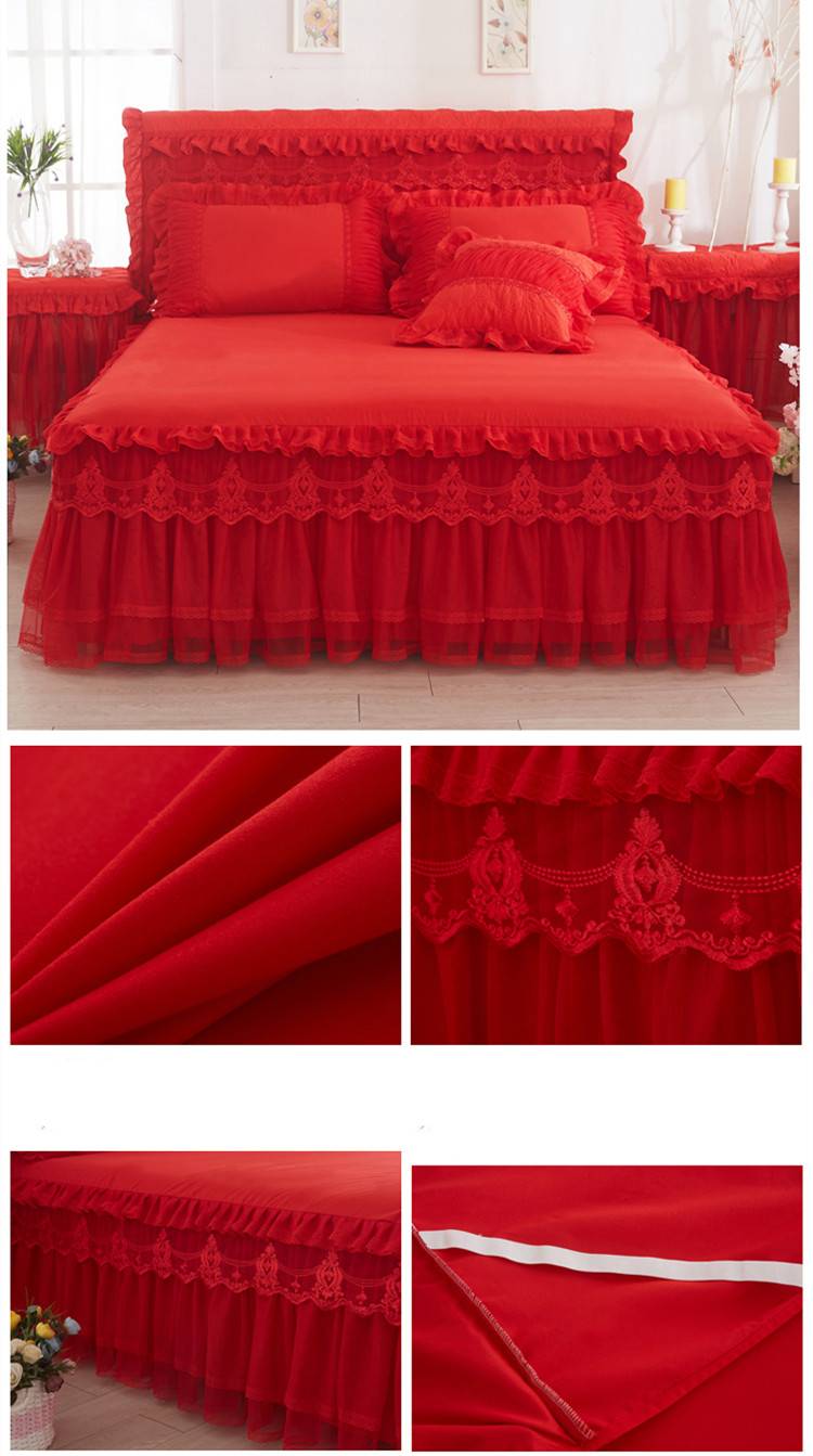 Boudoir Style Princess Ruffled Bed Skirt