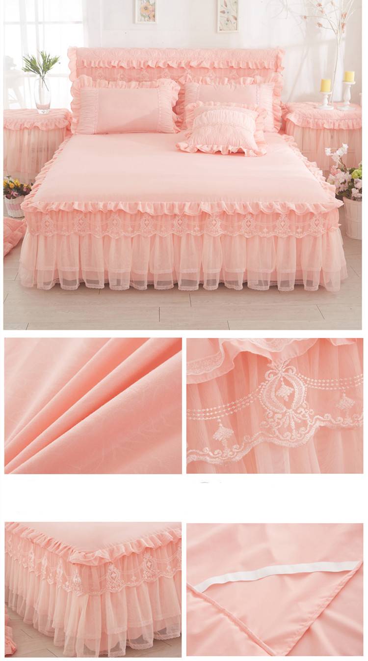 Boudoir Style Princess Ruffled Bed Skirt