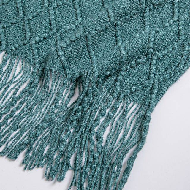 Turquoise best sale knitted throw