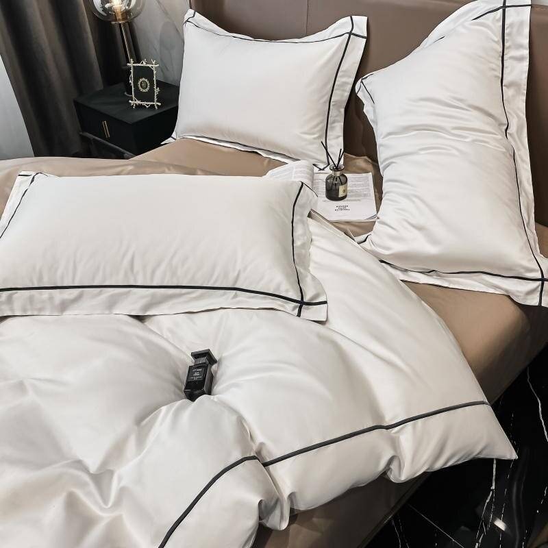 Paloma White Silky Soft Hotel Duvet Cover Bed Set - Premium Egyptian Cotton