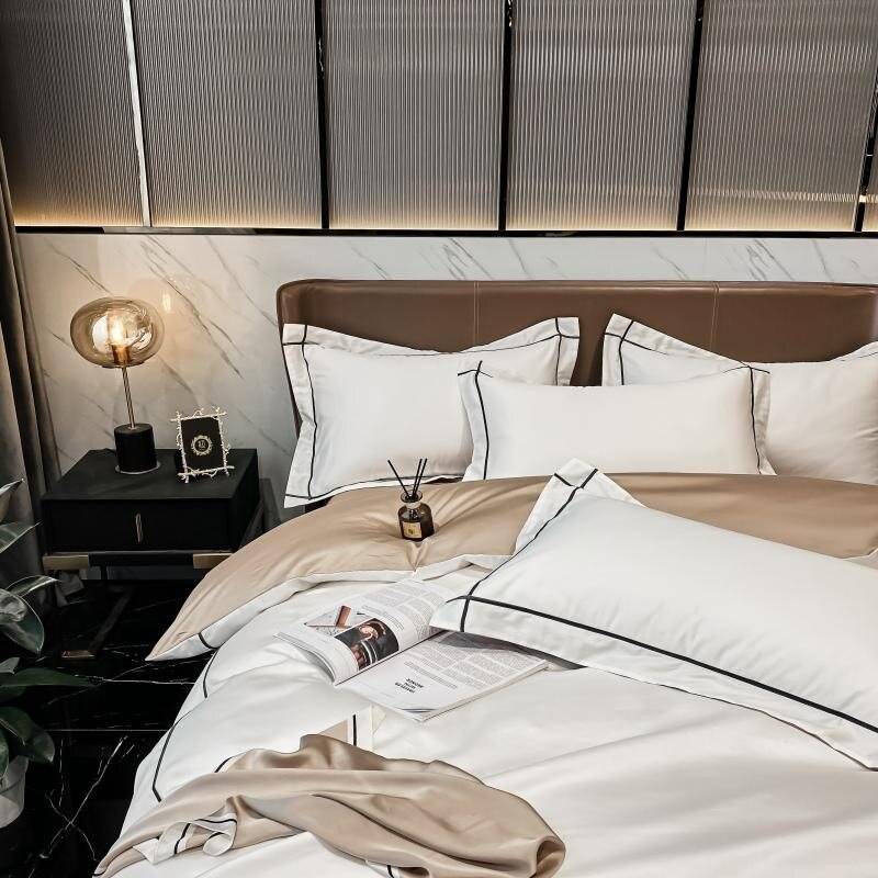 Paloma White Silky Soft Hotel Duvet Cover Bed Set - Premium Egyptian Cotton