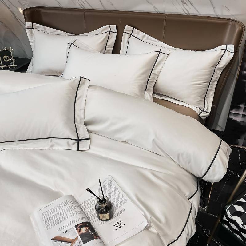 Paloma White Silky Soft Hotel Duvet Cover Bed Set - Premium Egyptian Cotton Luxury Duvet Covers