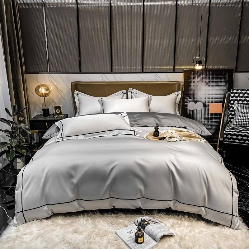 Paloma White Silky Soft Hotel Duvet Cover Bed Set - Premium Egyptian Cotton