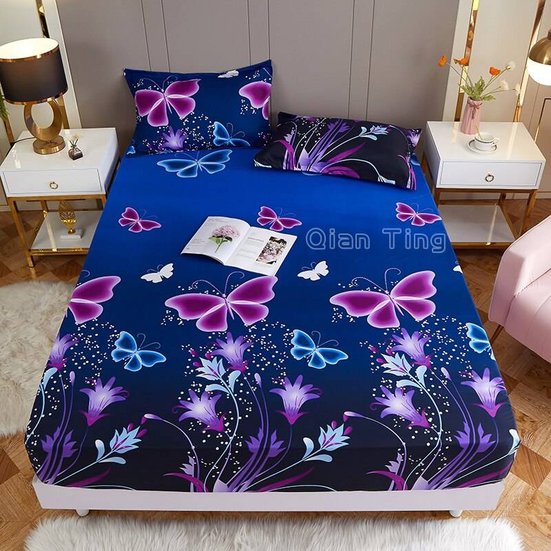Polyester Printed Fitted Sheet Mattress Cover