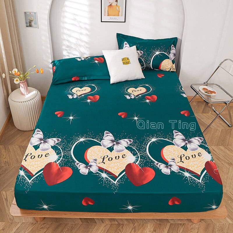 Polyester Printed Fitted Sheet Mattress Cover