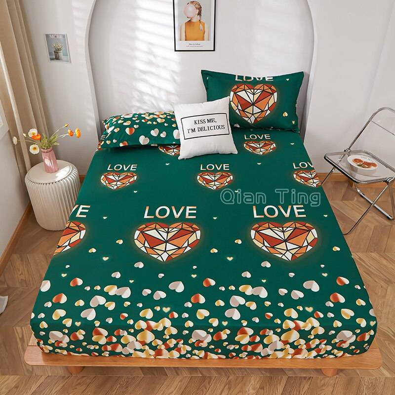 Polyester Printed Fitted Sheet Mattress Cover