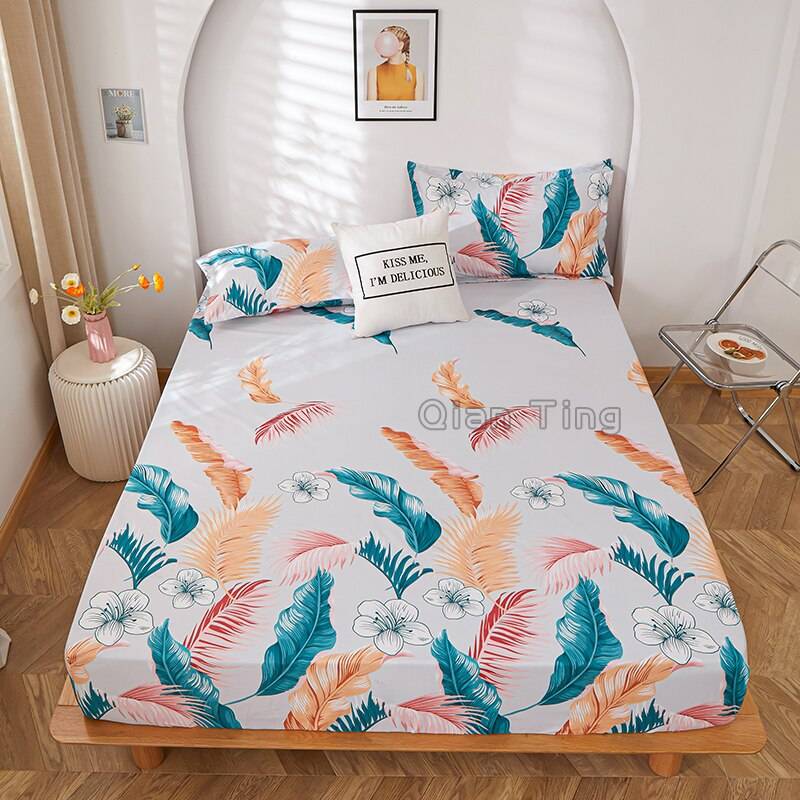 Polyester Printed Fitted Sheet Mattress Cover