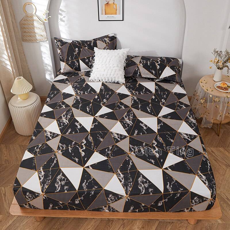 Polyester Printed Fitted Sheet Mattress Cover