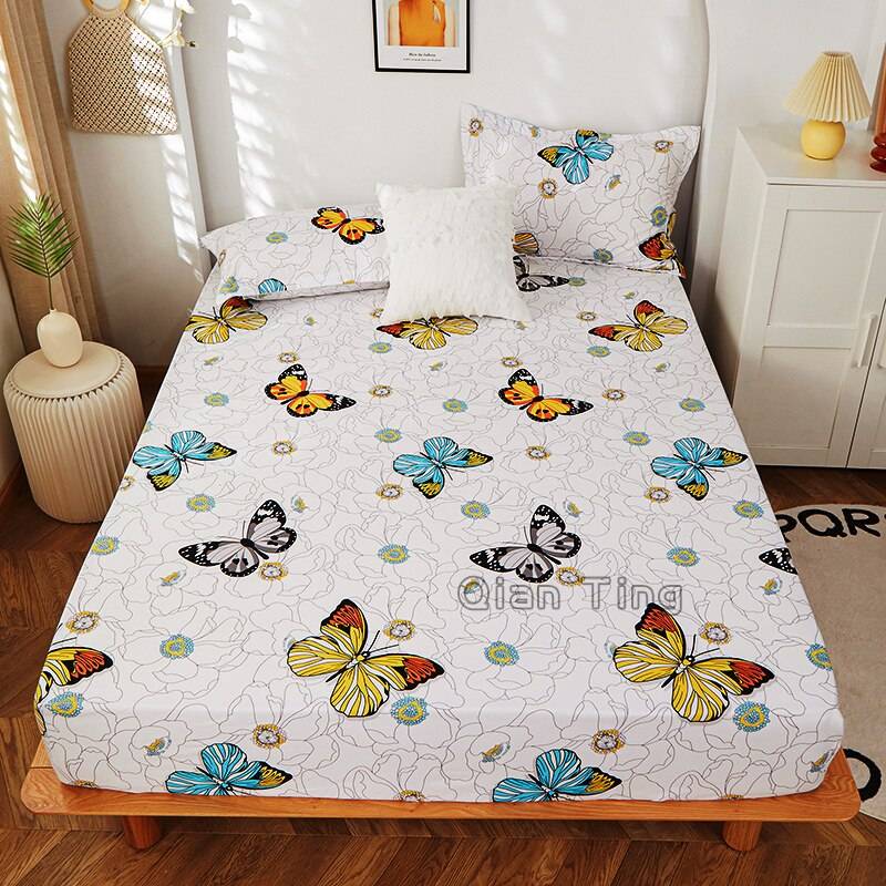 Polyester Printed Fitted Sheet Mattress Cover