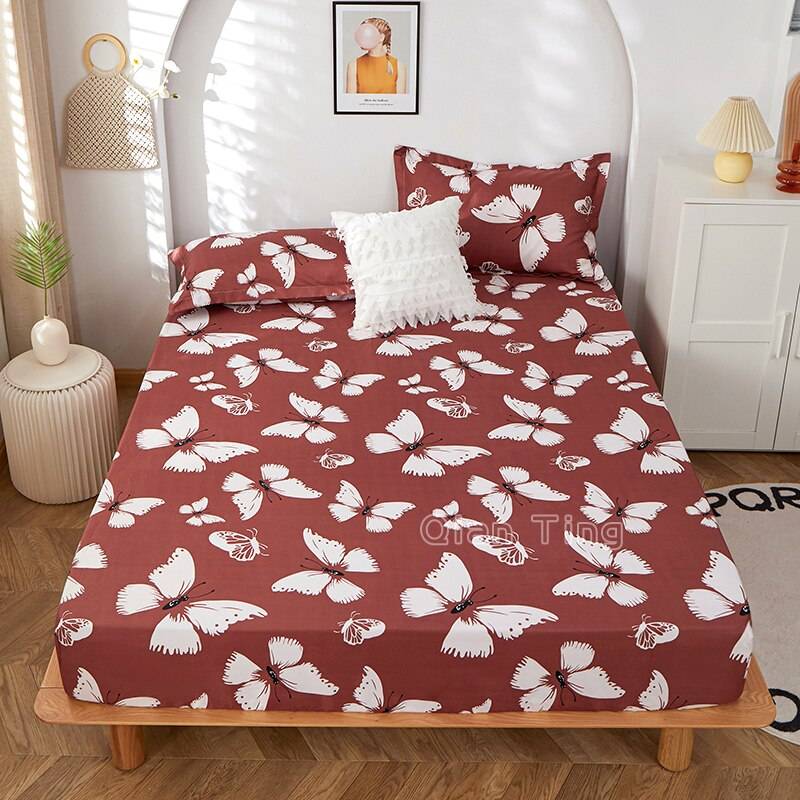 Polyester Printed Fitted Sheet Mattress Cover