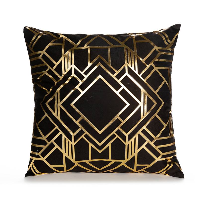 Gold & Black Pillowcase European Retro Style Sofa Cushion Cover