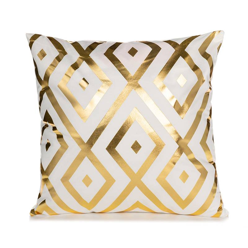 45cm Gold & White Pillowcase European Retro Style Sofa Cushion Cover