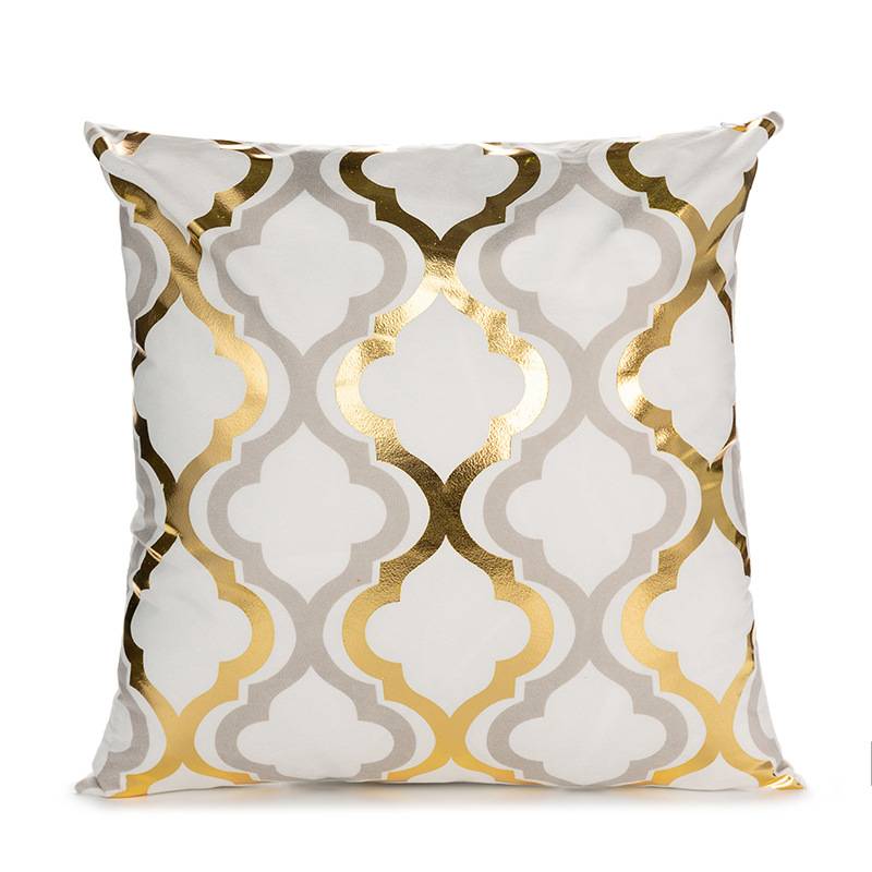 45cm Gold & White Pillowcase European Retro Style Sofa Cushion Cover