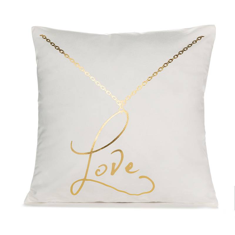 45cm White Gold LOVE Pillowcase Retro European Style Sofa Cushion Covers 