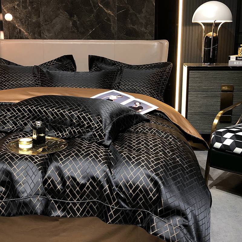 Attica Sateen Jacquard Hotel Bedding Set - Premium Egyptian Cotton Luxury Duvet Covers