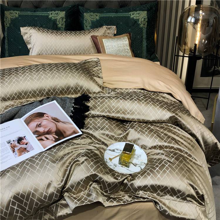 Attica Sateen Jacquard Hotel Bedding Set - Premium Egyptian Cotton