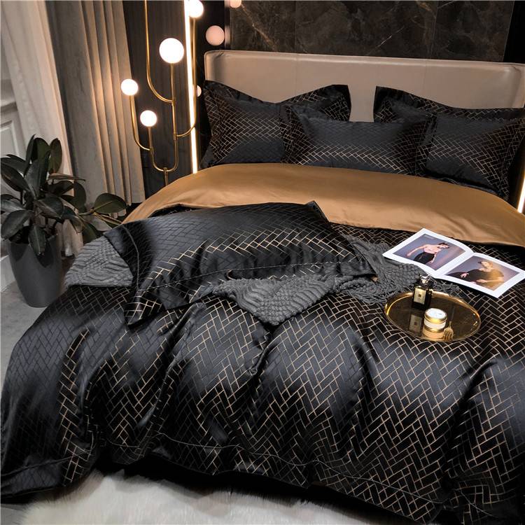 Attica Sateen Woven Jacquard Hotel Bedding Set Made From Premium Egyptian Cotton