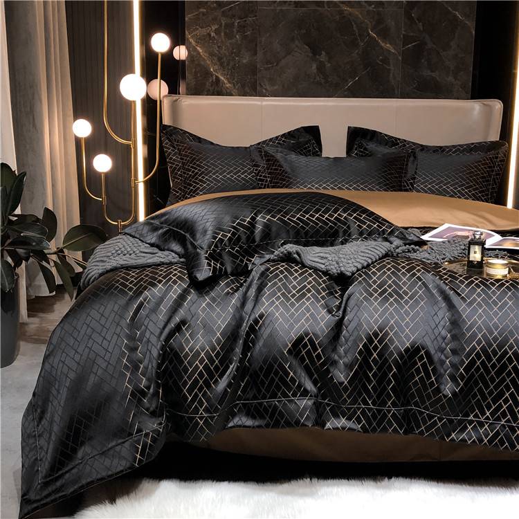 Attica Sateen Woven Jacquard Hotel Bedding Set Made From Premium Egyptian Cotton