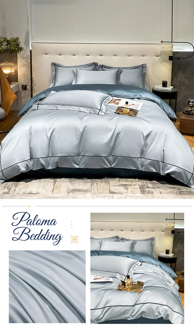 Paloma Embroidered Silky Bedding Set – Premium Egyptian Cotton
