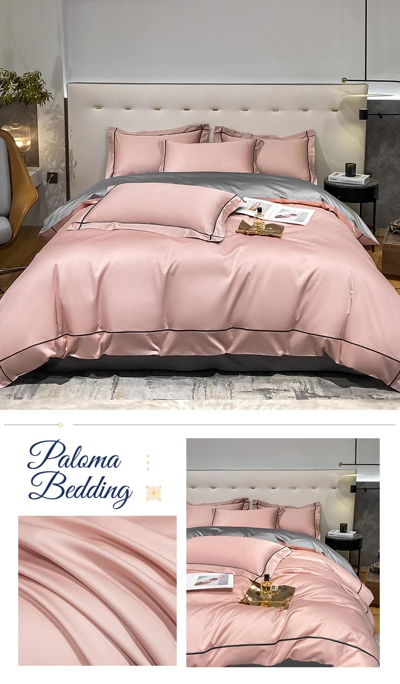 Paloma Embroidered Silky Bedding Set – Premium Egyptian Cotton