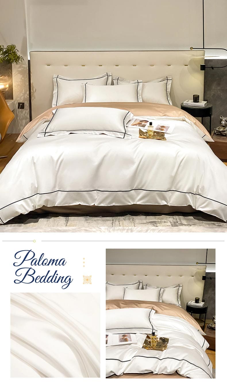 Paloma Embroidered Silky Bedding Set – Premium Egyptian Cotton