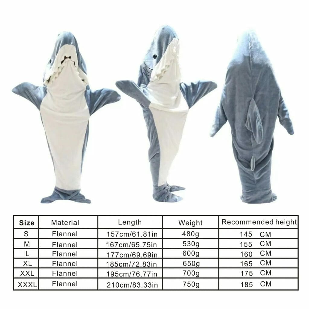 Shark Blanket Onesie - Wearable Shark Blanket