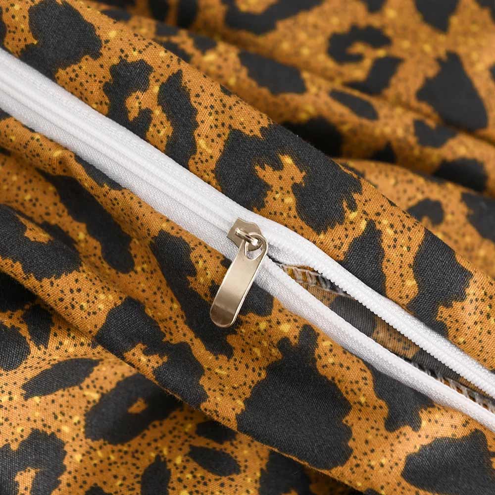 3Pcs Leopard Pattern 100% Cotton Bedding Set