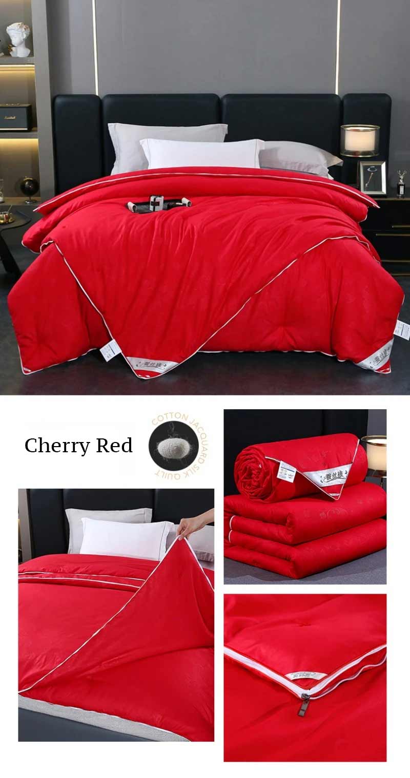 Mulberry Silk Comforter Cherry Red