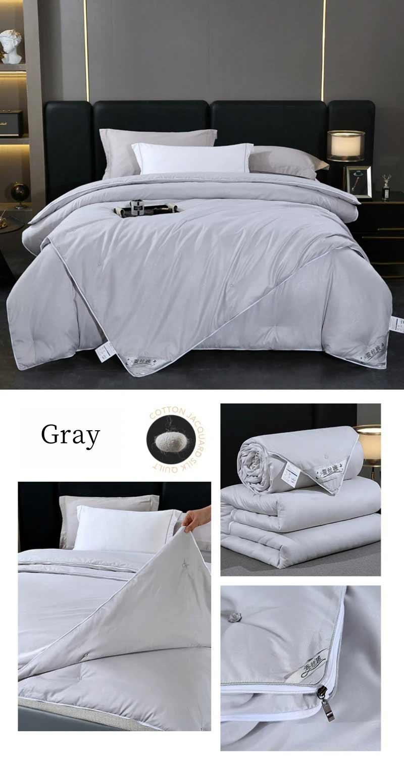 Mulberry Silk Comforter Cherry Grey