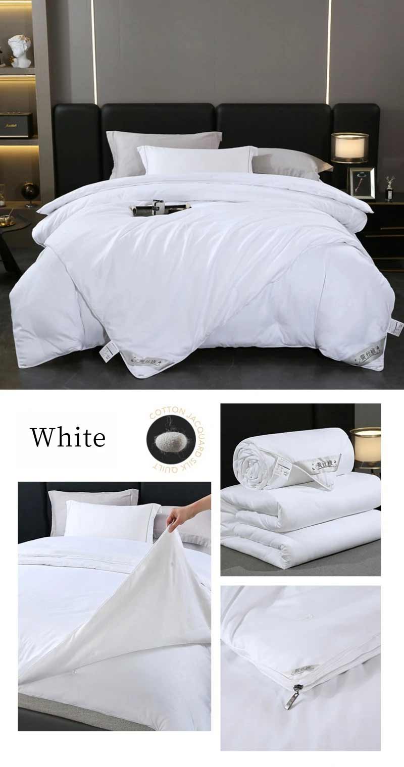 Mulberry Silk Comforter Cherry White