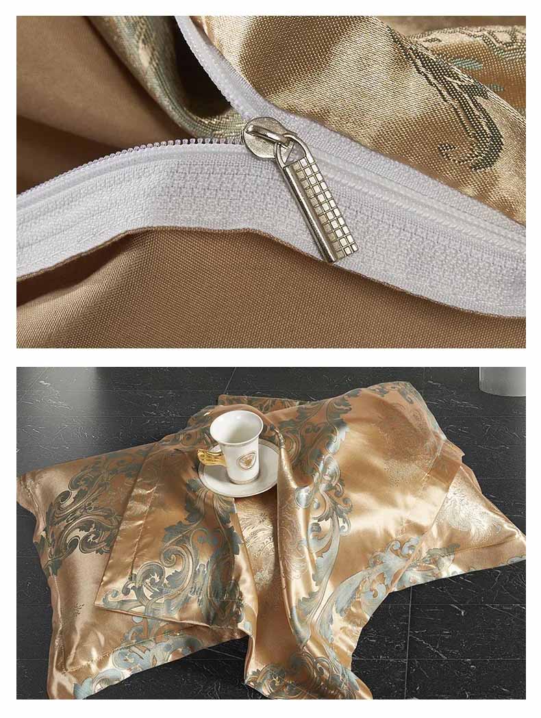 Ivory Wedding Bedding Set Jacquard Satin Silk Duvet Cover Luxury Duvet Covers