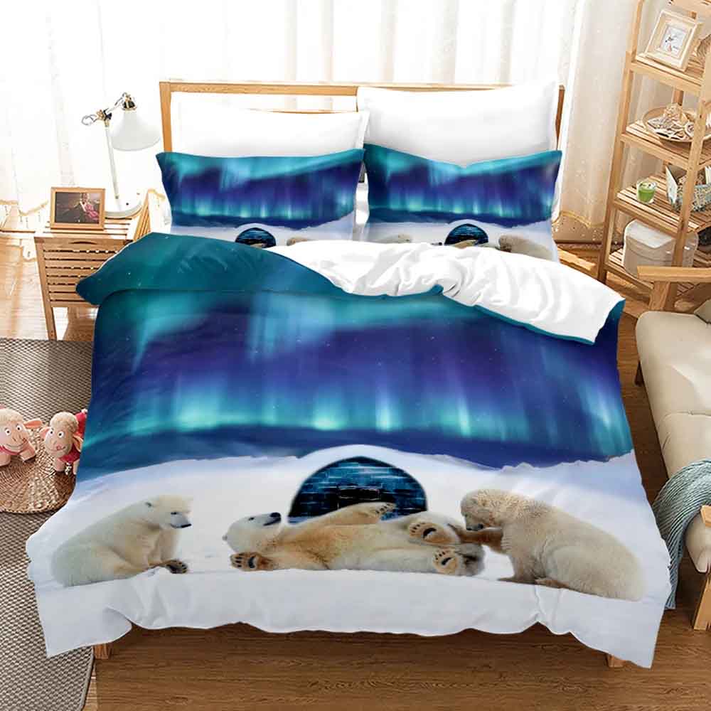 Sleepy Polar Teddy Bear Bedding Set