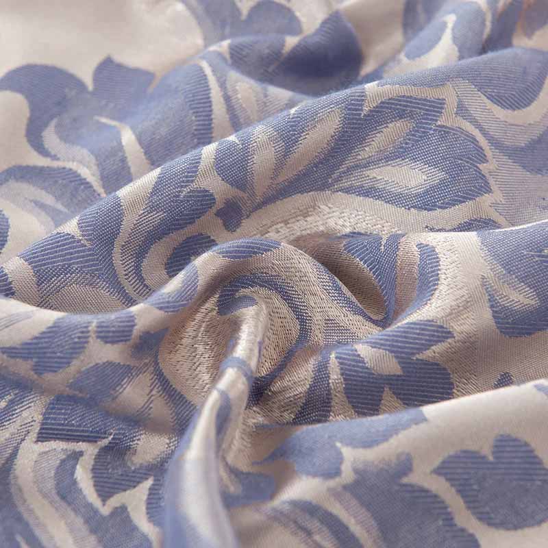 Silver Gold Satin Embroidered Duvet Cover Luxury Bedding Set